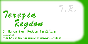 terezia regdon business card